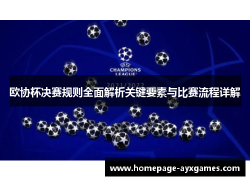 欧协杯决赛规则全面解析关键要素与比赛流程详解